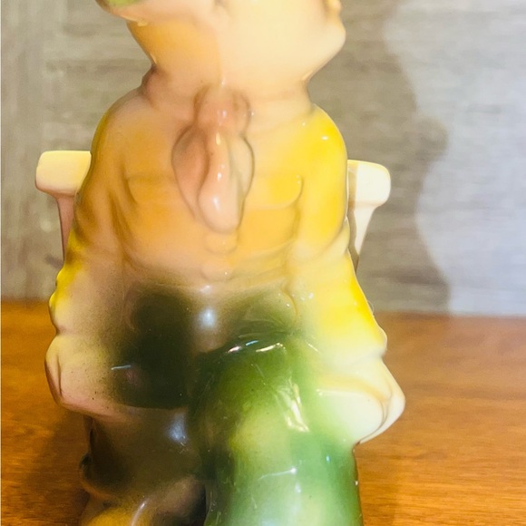 Vintage Shawnee Dutch Boy & Cart Ceramic Planter - Picture 4 of 12